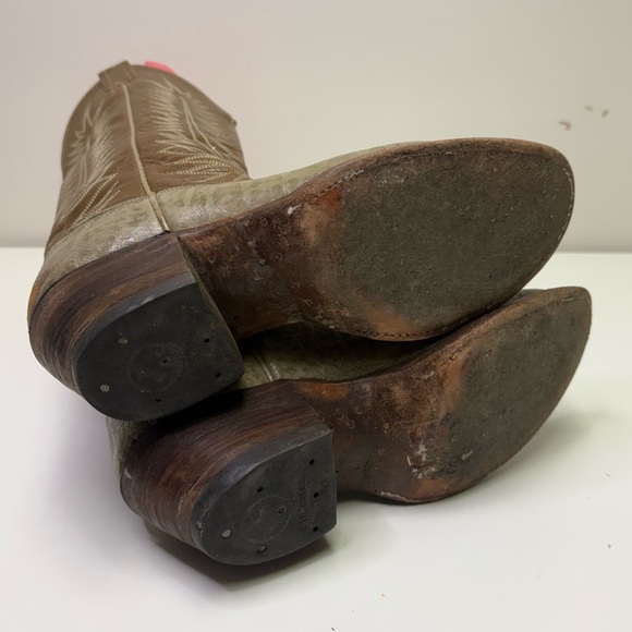 Nocona Mens 7.5 Texas Rockabilly Rodeo Western Boots Vintage Texas Made in USA - Picture 10 of 14